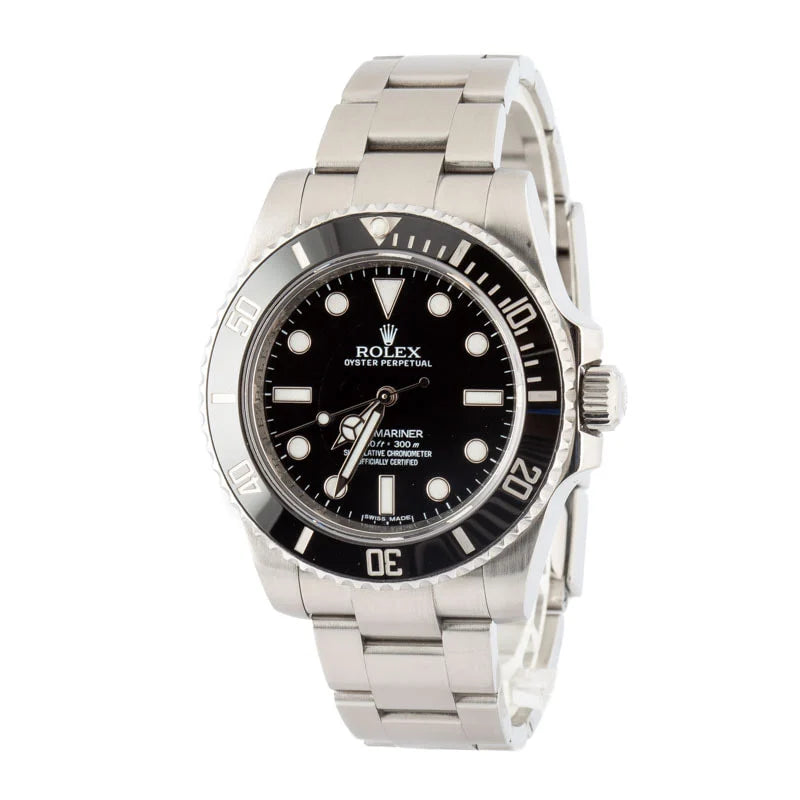 Used Black Dial Rolex Submariner Ref 114060 Stainless Steel image 0