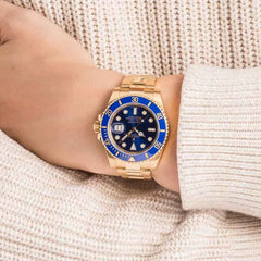 Used Rolex Submariner Yellow Gold 116618 Blue Dial image 2