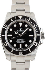 Used Black Dial Rolex Submariner Ref 114060 Stainless Steel image 3
