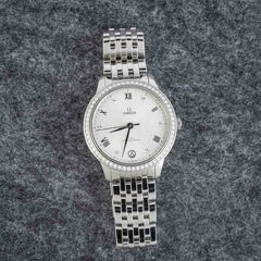 OMEGA Stainless Steel De Ville Prestige Silver Diamond Dial image 1