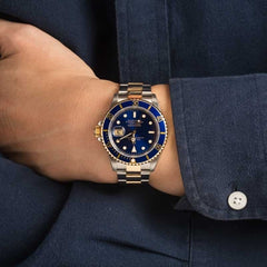 Pre-owned Rolex Submariner Steel & Gold 16613 Bluesy image 3