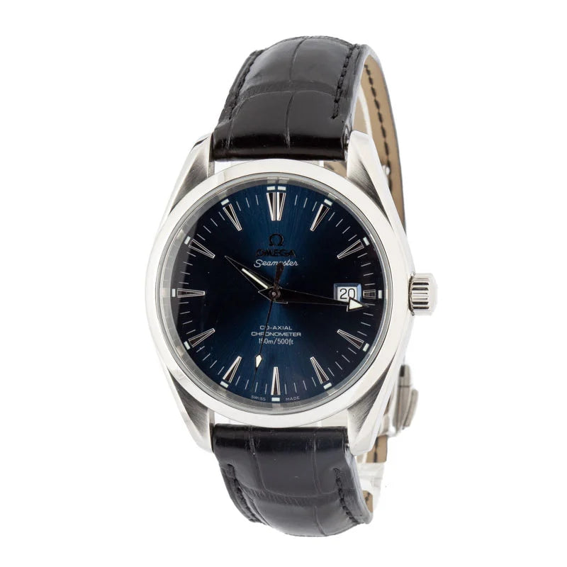 Used Steel Omega Seamaster Blue Dial image 0