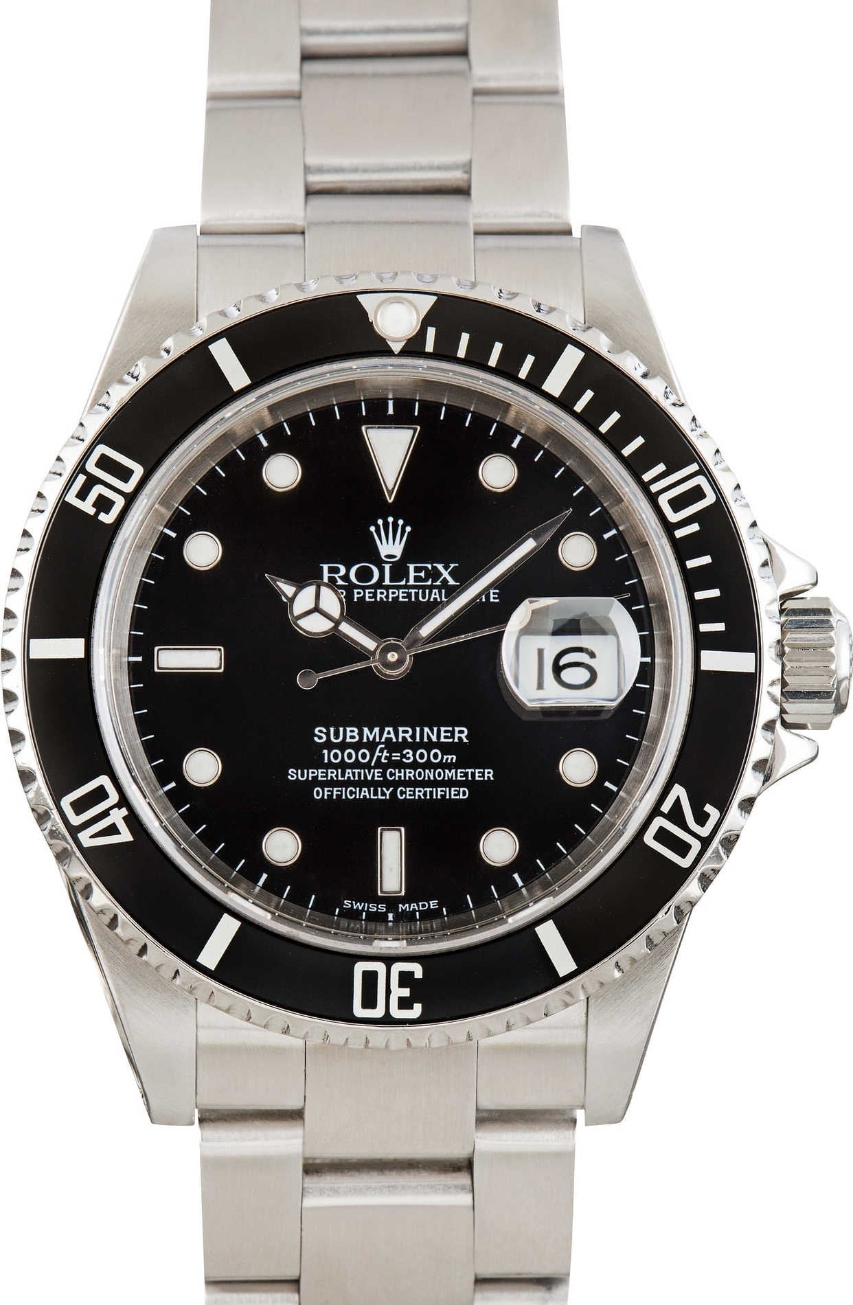 Pre-owned Rolex Submariner Black Dial 16610 image 2