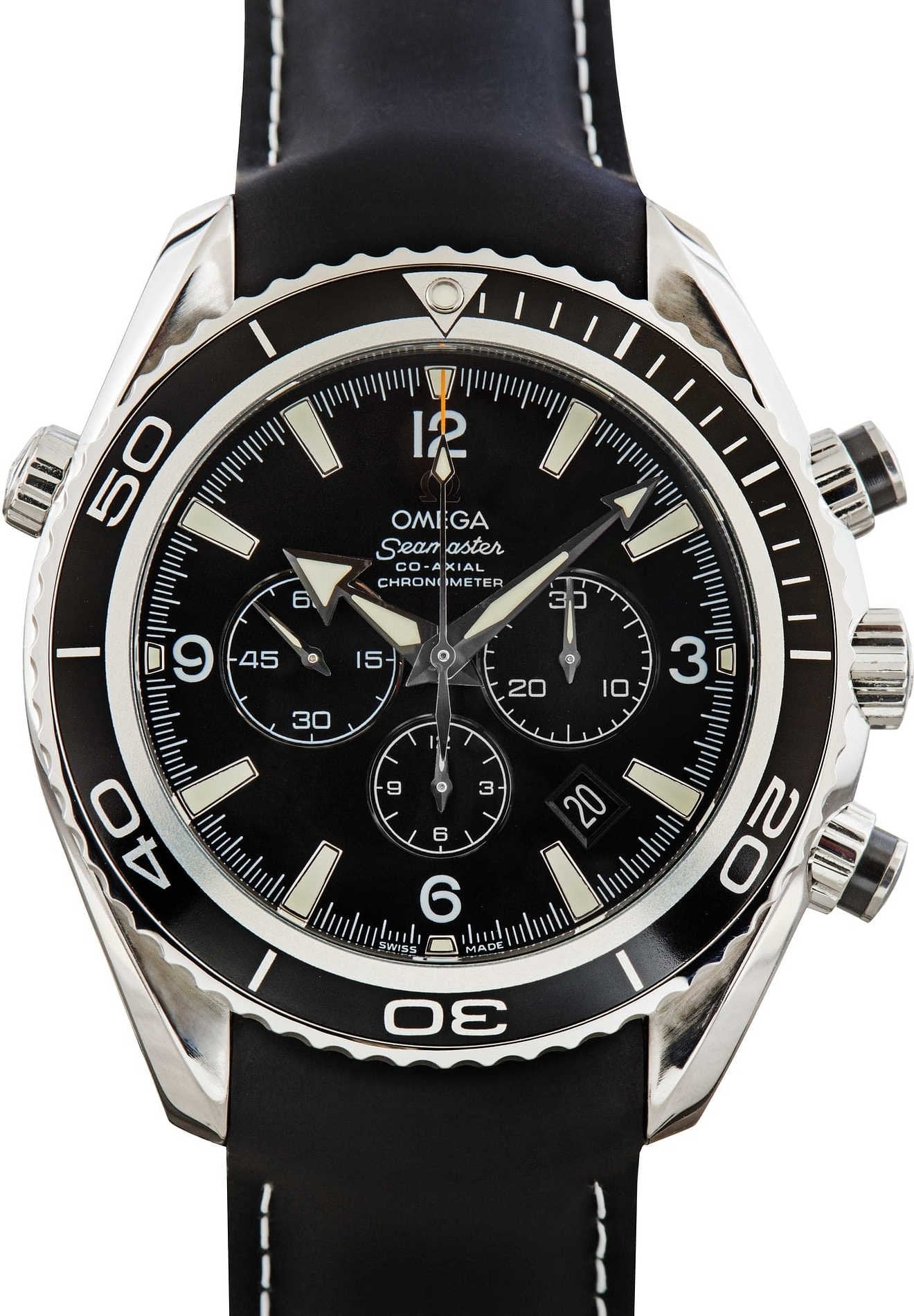 Used Omega Seamaster Planet Ocean 600M Black Chronograph Dial image 3