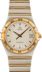 Used Two Tone Omega Constellation Silver Textured Dial image 2