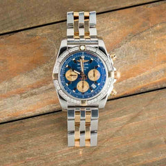 Breitling Chronomat 44 Blue Dial Diamond Bezel image 1