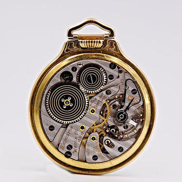 Hamilton Yellow Gold-Filled Open Face Railroad Model 17, 950B image 3