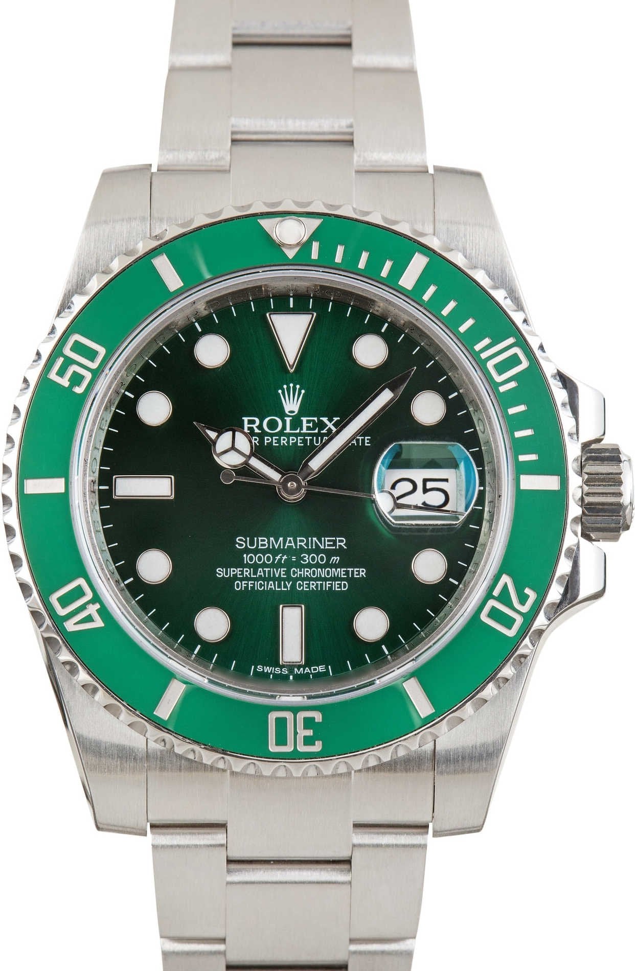 Used Rolex Submariner Green Hulk Ref 116610LV image 1