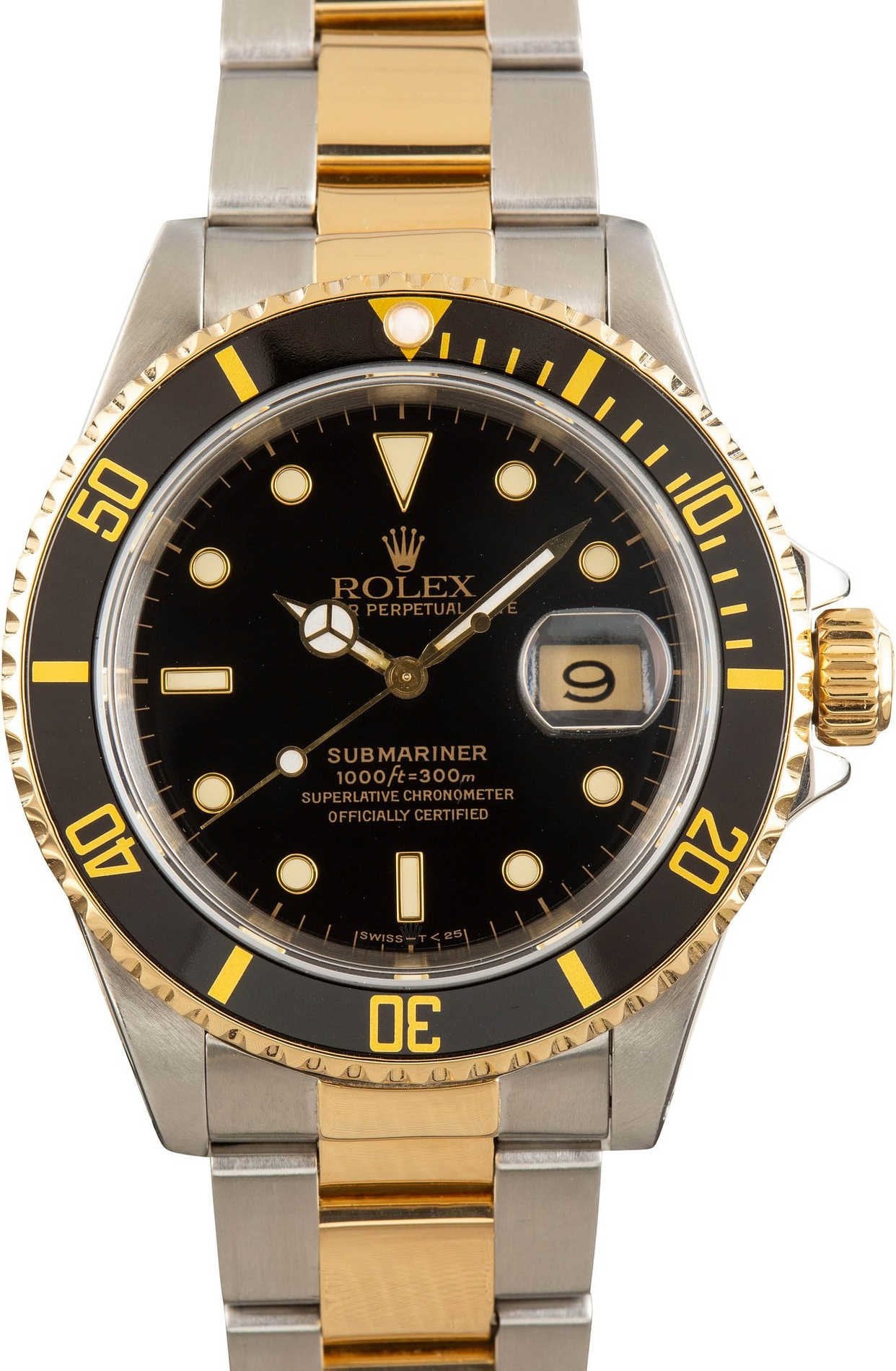 Pre-owned Rolex Submariner 16613 Steel & 18k Yellow Gold image 1