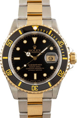Pre-owned Rolex Submariner 16613 Steel & 18k Yellow Gold image 1