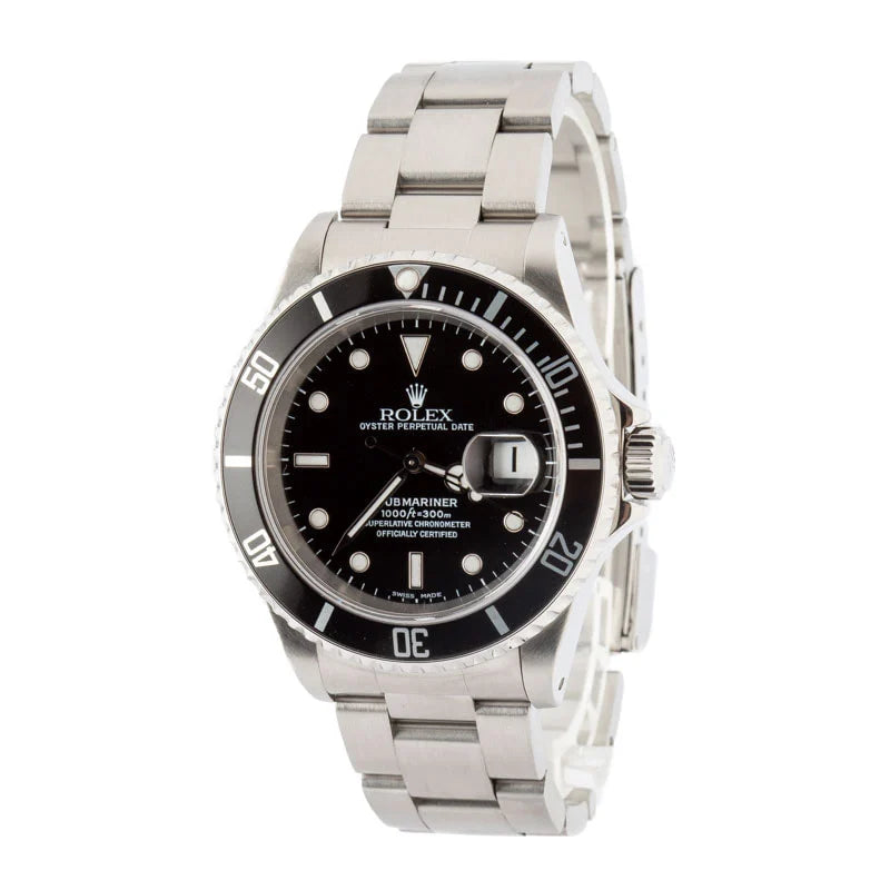 Used Rolex Submariner Ref 16610 Stainless Steel Oyster image 0