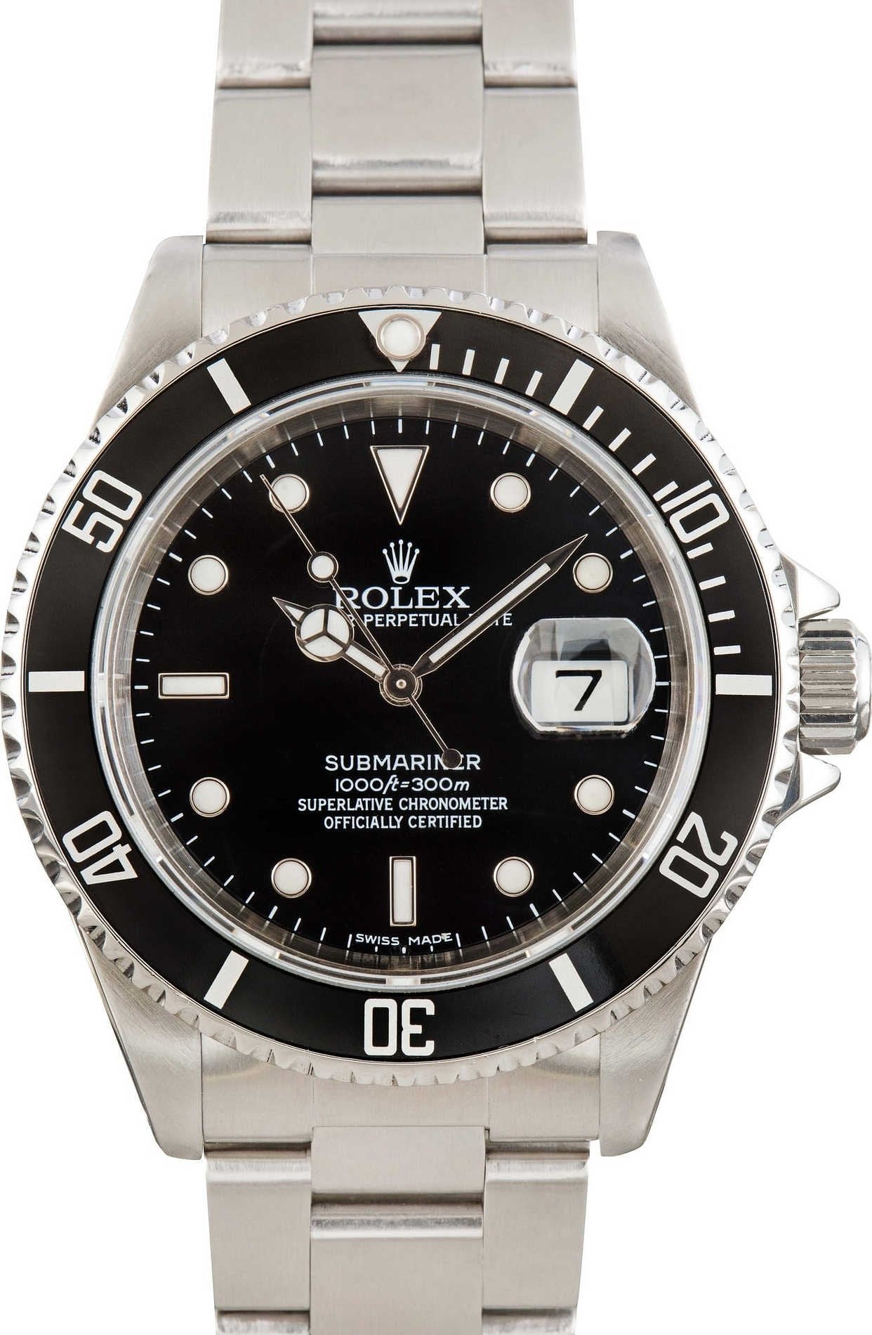 Used Rolex Submariner 16610 Steel Black Dial image 1