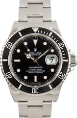 Used Rolex Submariner 16610 Steel Black Dial image 1