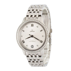 OMEGA Stainless Steel De Ville Prestige Silver Diamond Dial image 0