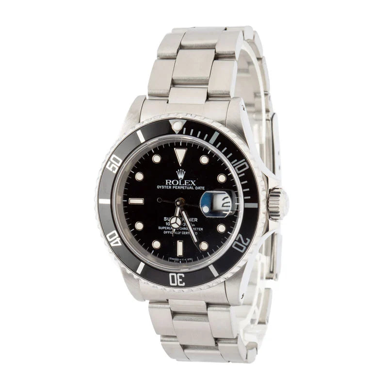 Pre-owned Rolex Submariner 16610 Black Dial image 0