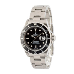 Used Rolex Submariner 16610 Steel Black Dial image 0