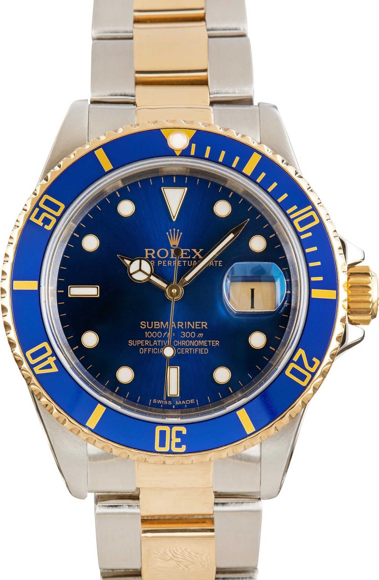 Pre-owned Rolex Submariner 16613 Two Tone image 3