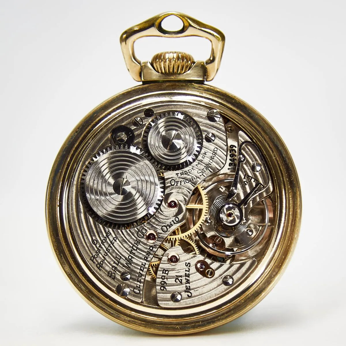 Ball-Hamilton 999-B 21 Jewel Pocket Watch C. 1947 image 2