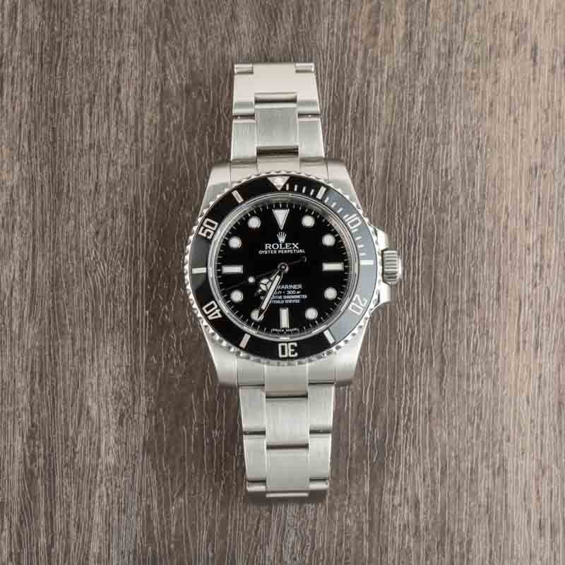Used Black Dial Rolex Submariner Ref 114060 Stainless Steel image 4