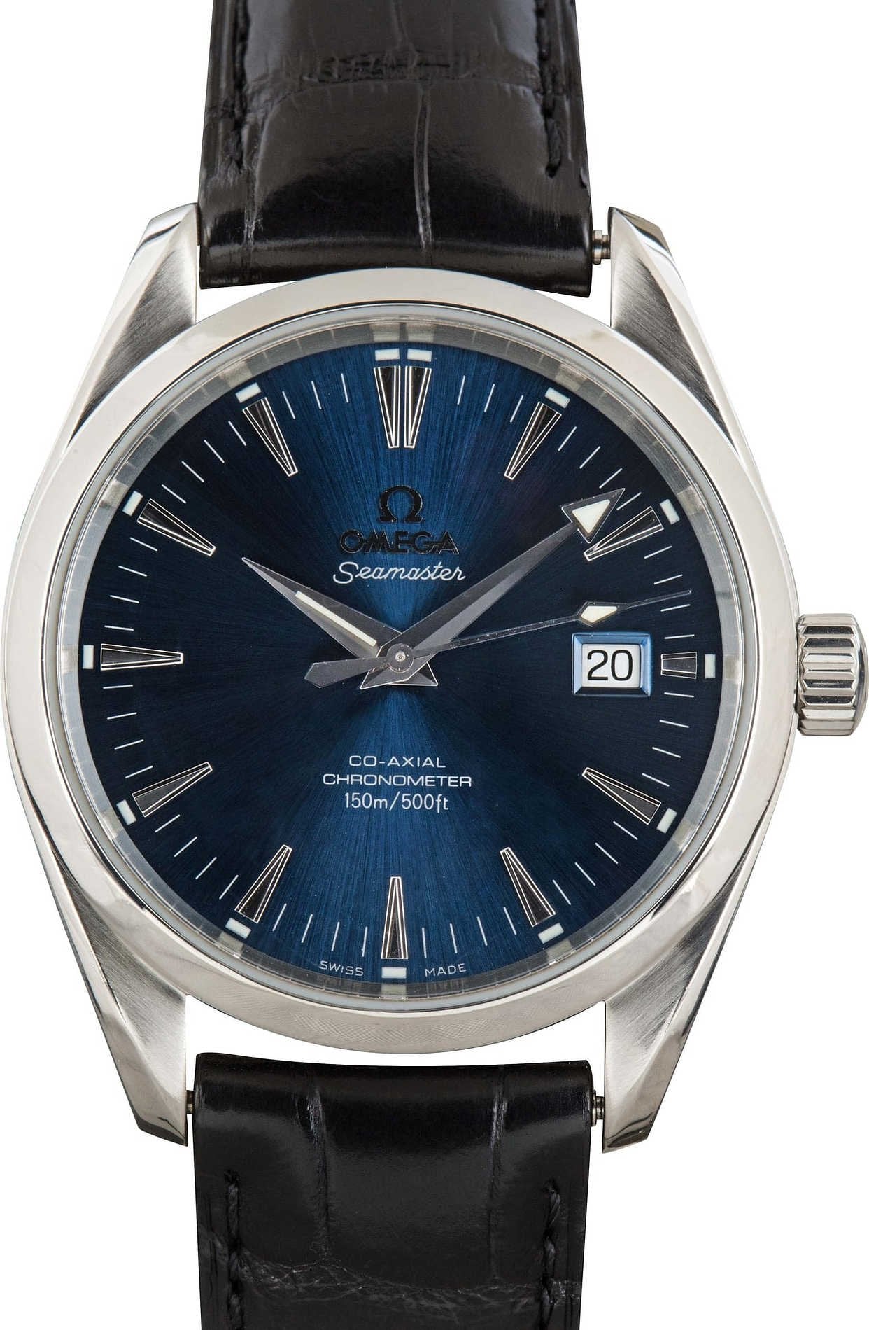 Used Steel Omega Seamaster Blue Dial image 2