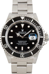 Pre-owned Rolex Submariner 16610 Black Dial image 2
