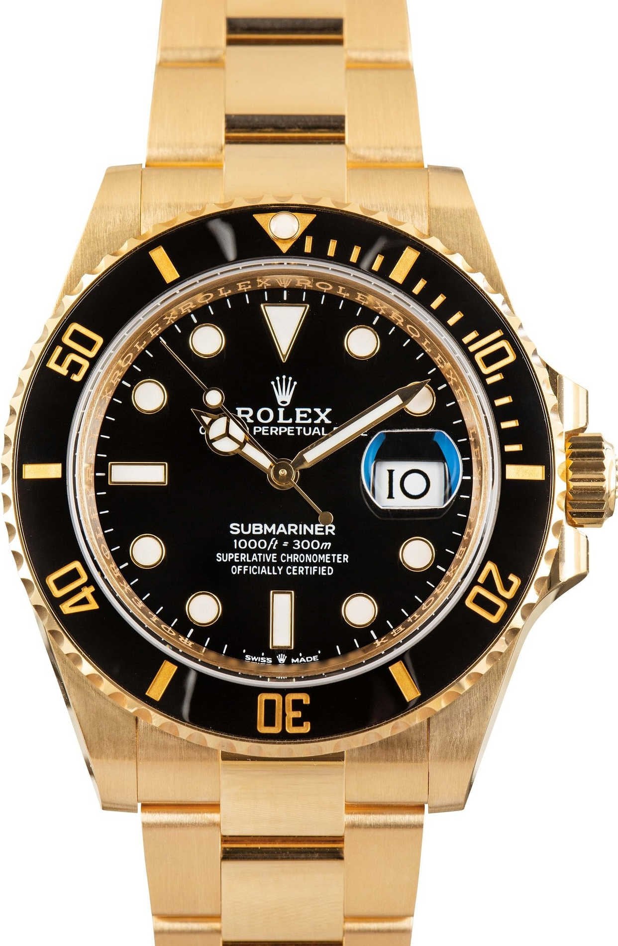 Rolex Submariner 18k Yellow Gold Ref 126618 Black Dial image 1