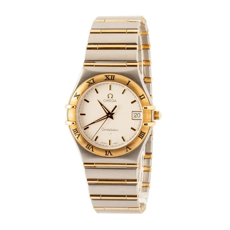 Used Two Tone Omega Constellation Silver Textured Dial image 0
