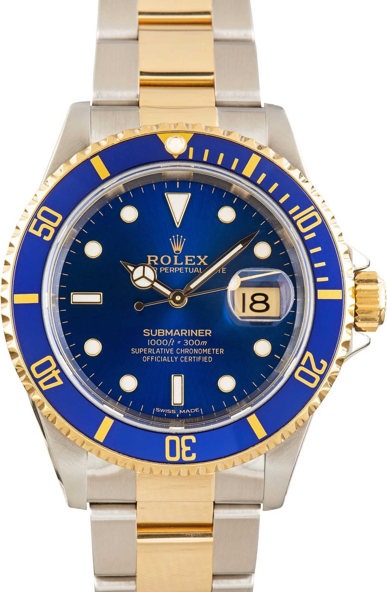 Used Rolex Submariner Two Tone 16613 Bluesy image 1