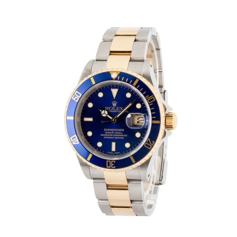 Pre-owned Rolex Submariner Steel & Gold 16613 Bluesy image 0