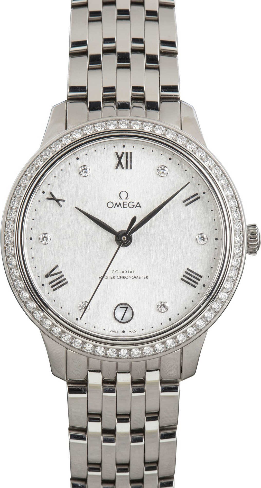 OMEGA Stainless Steel De Ville Prestige Silver Diamond Dial image 3