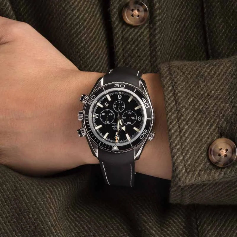 Used Omega Seamaster Planet Ocean 600M Black Chronograph Dial image 2