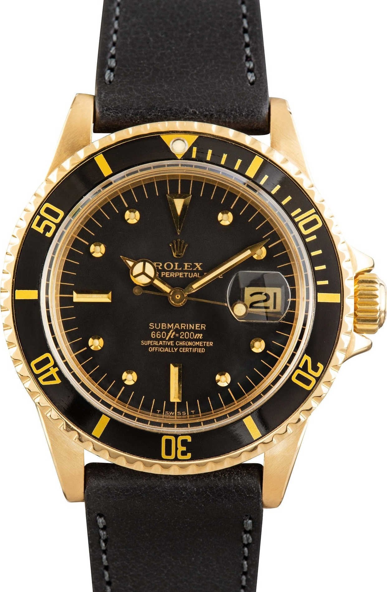 Vintage Rolex Submariner Ref 1680 Yellow Gold image 1