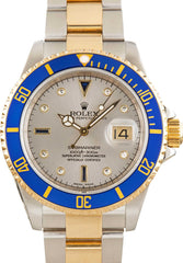 Used Serti Dial Rolex Submariner 16613 Steel & Gold image 2